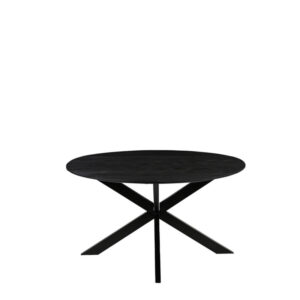 Label51 eetkamertafel Otis - Zwart - Mangohout - foto 1