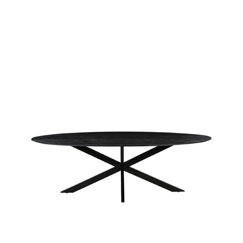 Eetkamertafel Zwart Ovaal - Mangohout tafel James van Label51