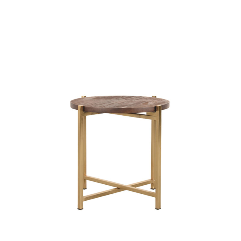 Mangohout bijzettafel Dox van Label51