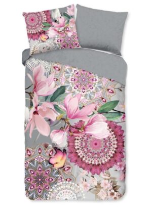 HIP dekbedovertrek mandala's en magnolia bloemen - Multicolor - 200 x 200/220 cm - 100% katoen/flanel