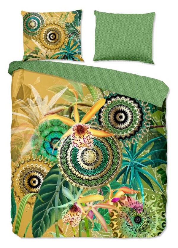 HIP dekbedovertrek mandala's, bladeren en bloemen - Multicolor - 140 x 200 cm - 100% katoen/satijn