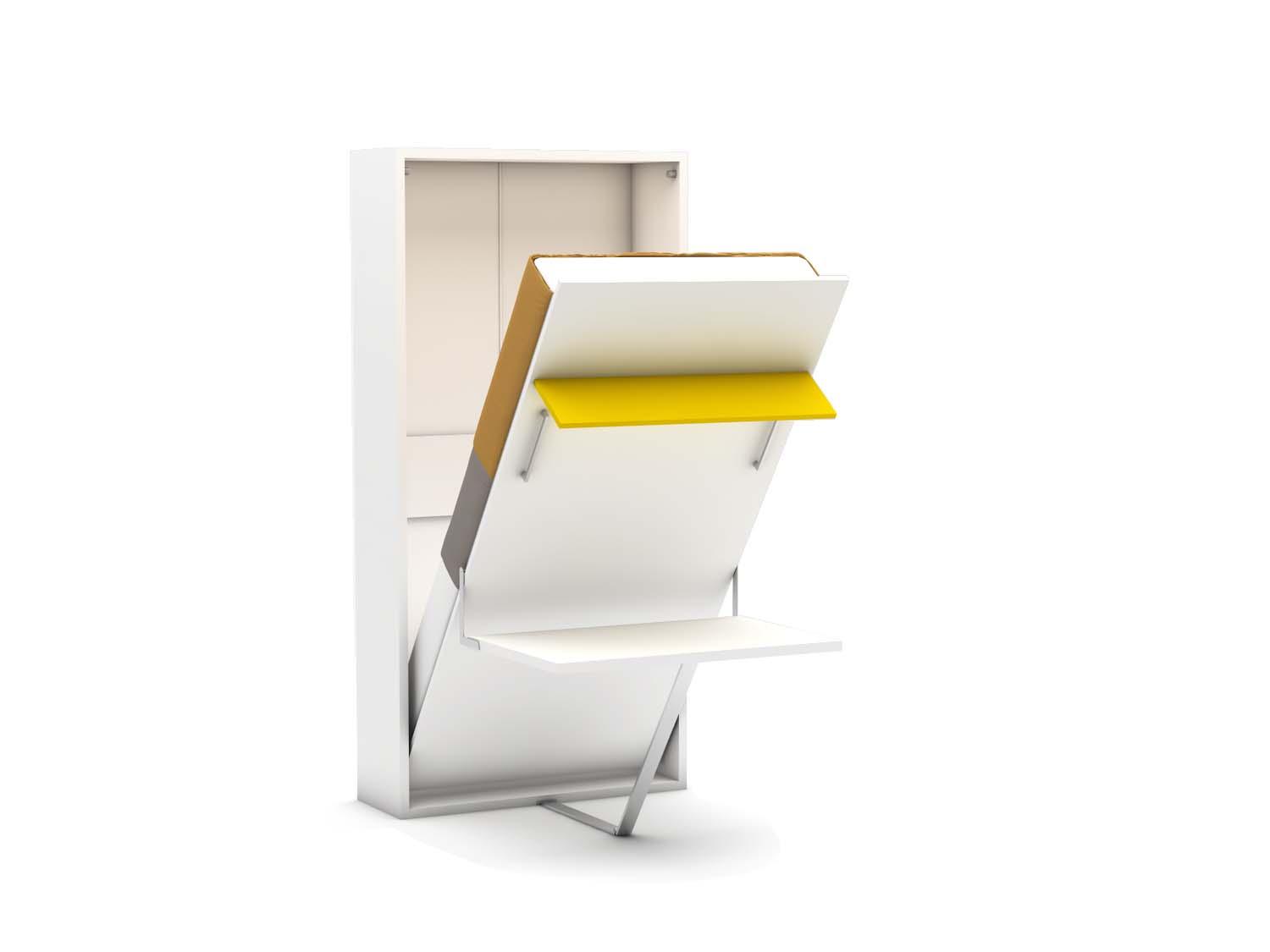 Eenpersoons opklapbed met bureau - Happy - Geel