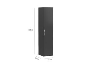 Multimo opklapbed 228 cm antraciet - Wit