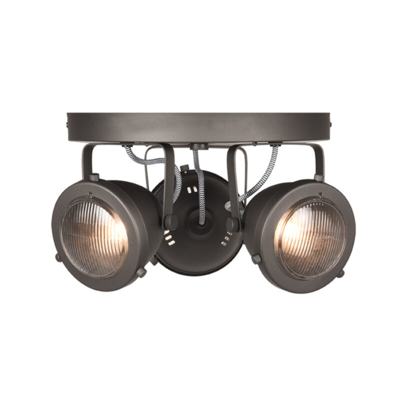 Spot Moto Lichts - Label51 lamp - Burned Steel - Metaal