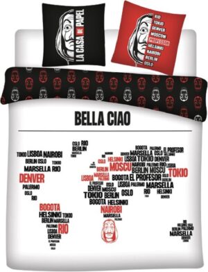 La Casa de Papel dekbedovertrek bella ciao - Multicolor - 200 x 200 cm, 140 x 200 cm, 240 x 220 cm - 100% Polyester