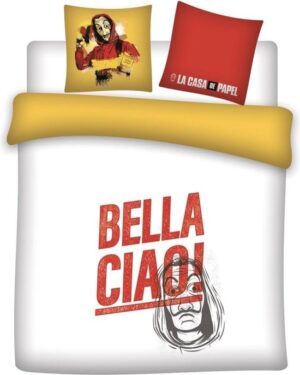 La Casa de Papel dekbedovertrek bella ciao - Multicolor - 140 x 200 cm, 240 x 220 cm - 100% Polyester