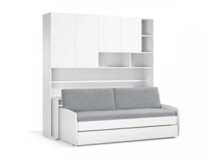 Multimo opklapbed compact met zit mogelijkheid - Wit