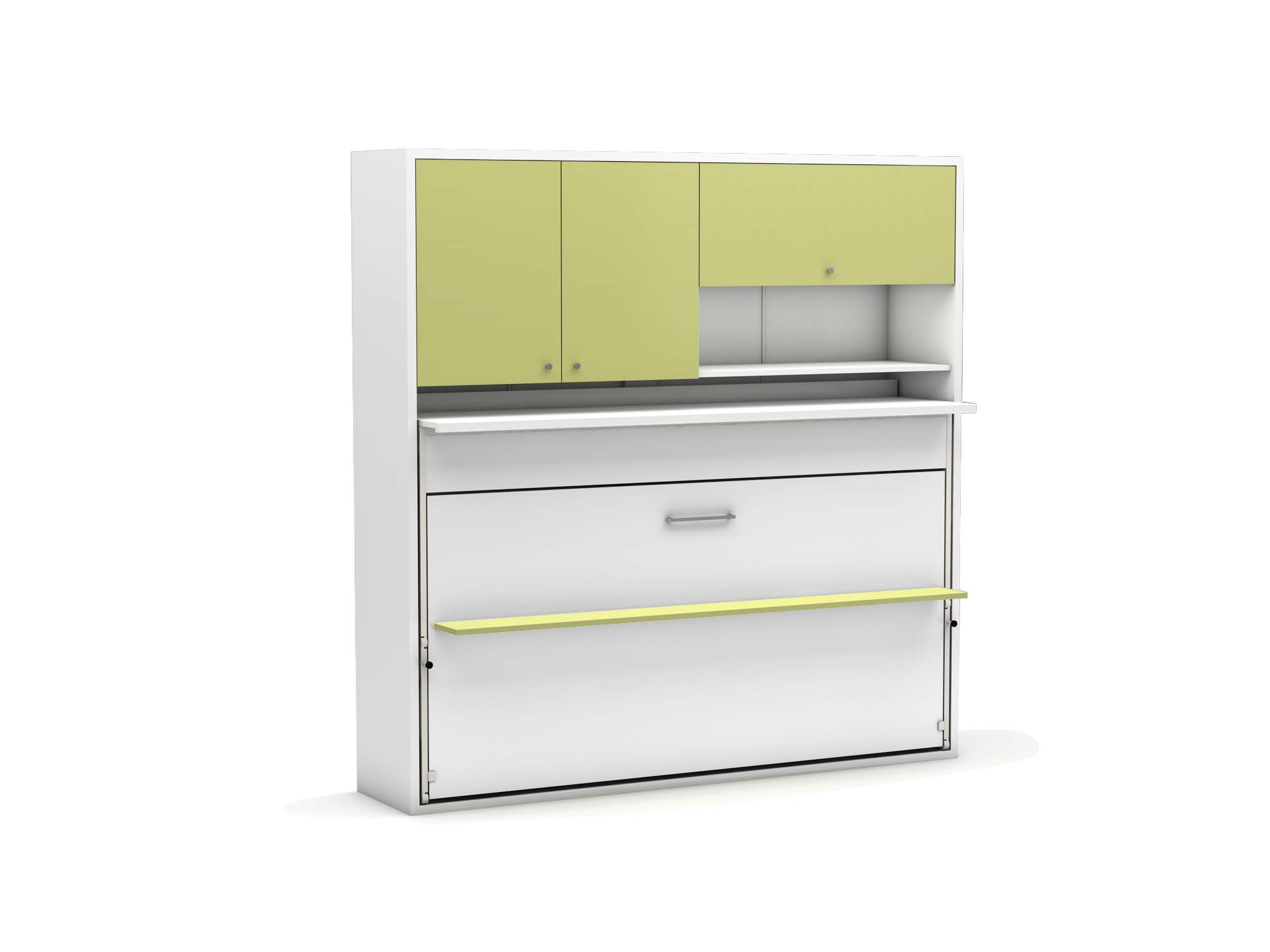 Grijs/Groen, Grijs/Turquoise, Groen, Turquoise, Wit, Wit/Geel bedkast van Multimo - Nitro 90 x 190 cm
