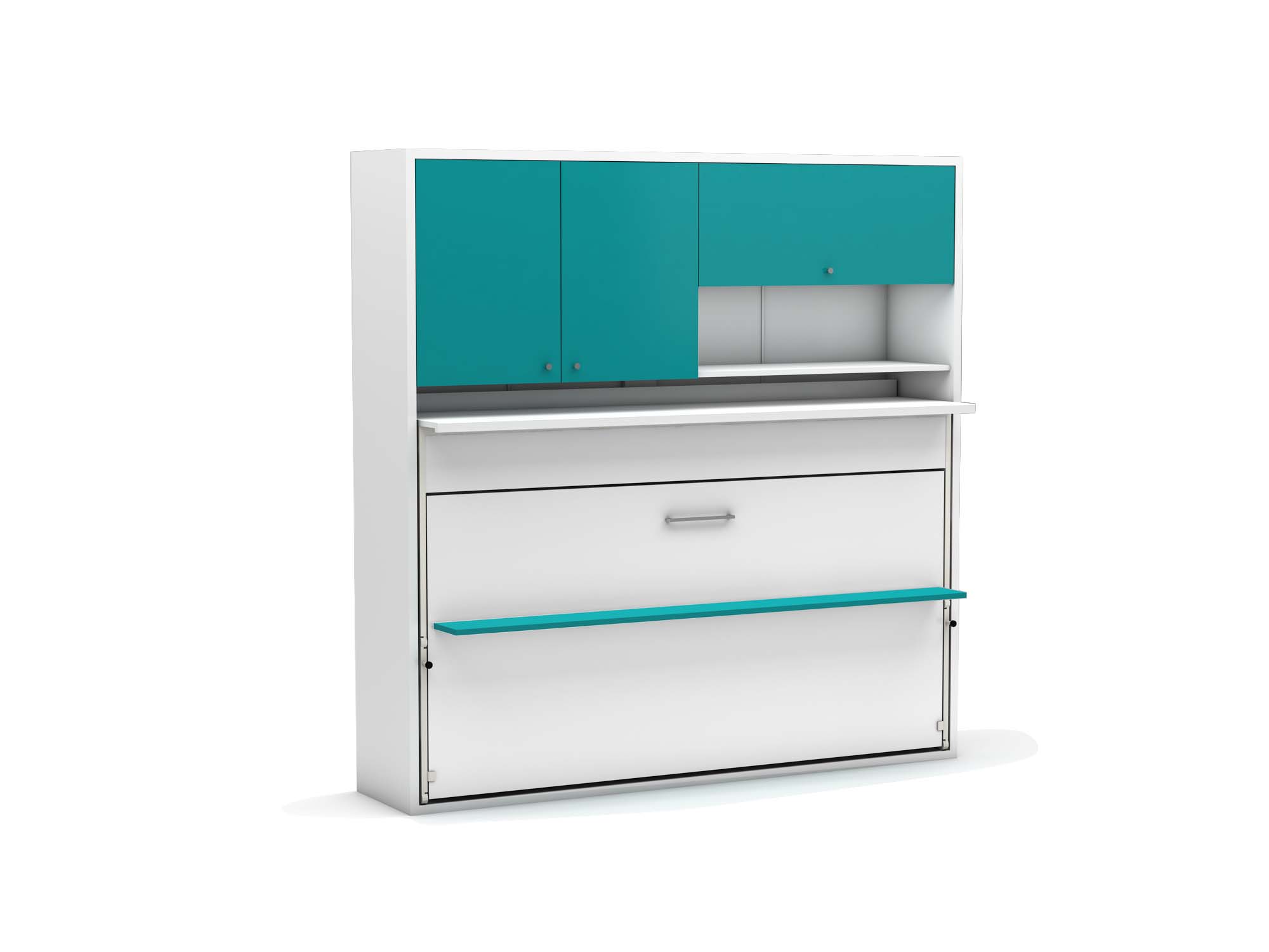 Multimo opklapbed Nitro 90 x 190 cm - Grijs/Groen, Grijs/Turquoise, Groen, Turquoise, Wit, Wit/Geel - foto 7