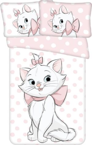 Disney AristoCats dekbedovertrek Dots - Roze - 100 x 135 cm - Katoen