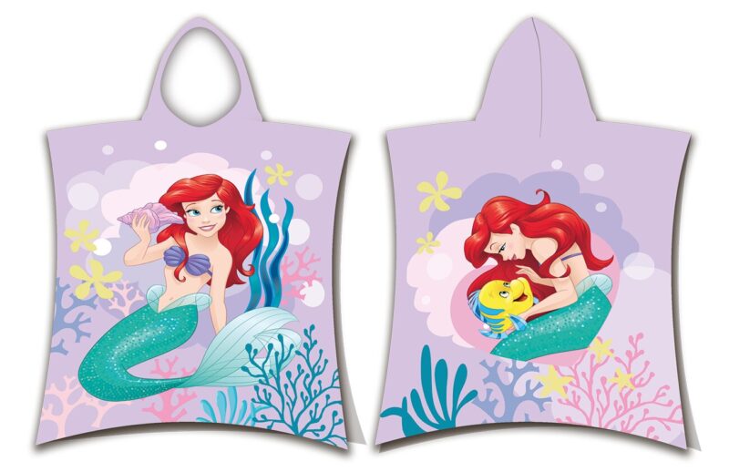 Badponcho van Disney De Kleine Zeemeermin, 50 x 115 cm