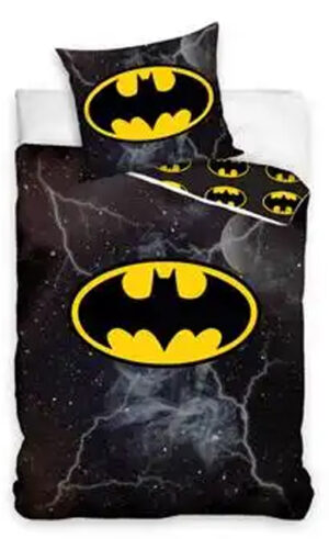Batman dekbedovertrek Thunder - Zwart - 140 x 200 cm - 100% katoen