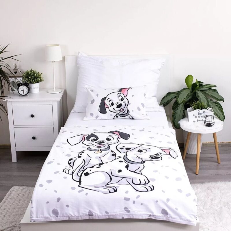 Puppies 100 x 135 cm Katoen overtrek van 101 Dalmatiërs, 100 x 135 cm, kussensloop 40 x 60 cm