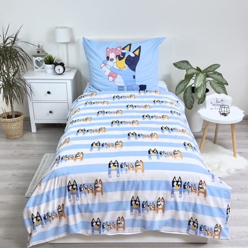 Multicolor overtrek van Bluey - Sleep 140 x 200 cm - 100% katoen