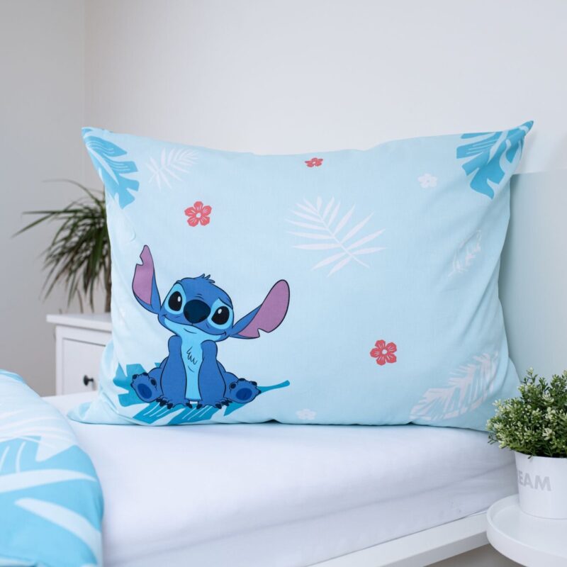 Blauw overtrek van Lilo en Stitch - Blauw 140 x 200 cm - 100% katoen