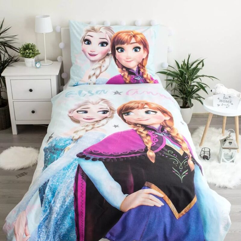 Anna & Elsa overtrek van Disney Frozen, 140 x 200 cm, kussensloop 70 x 90 cm