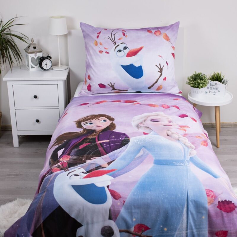 Overtrek van Disney Frozen, 140 x 200 cm, kussensloop 50 x 70 cm