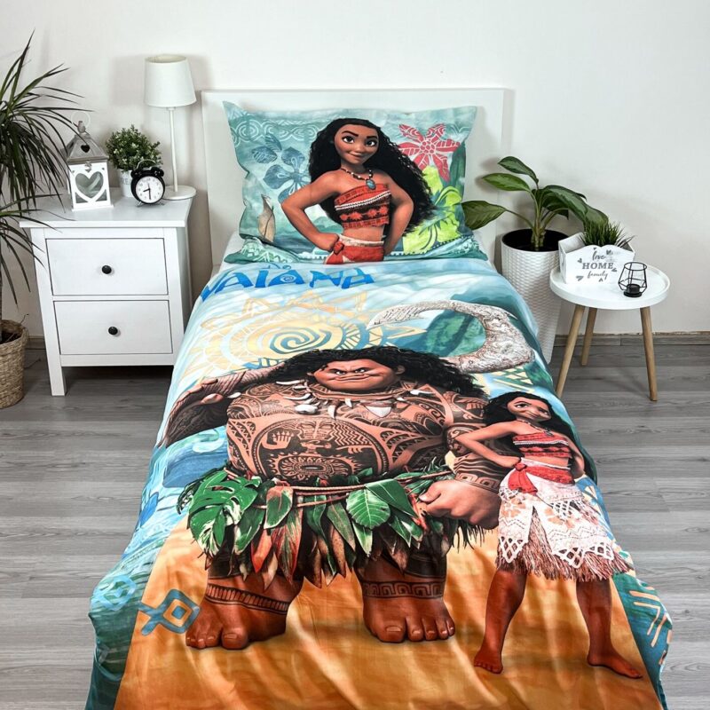 Overtrek van Disney Vaiana, 140 x 200 cm, kussensloop 70 x 90 cm
