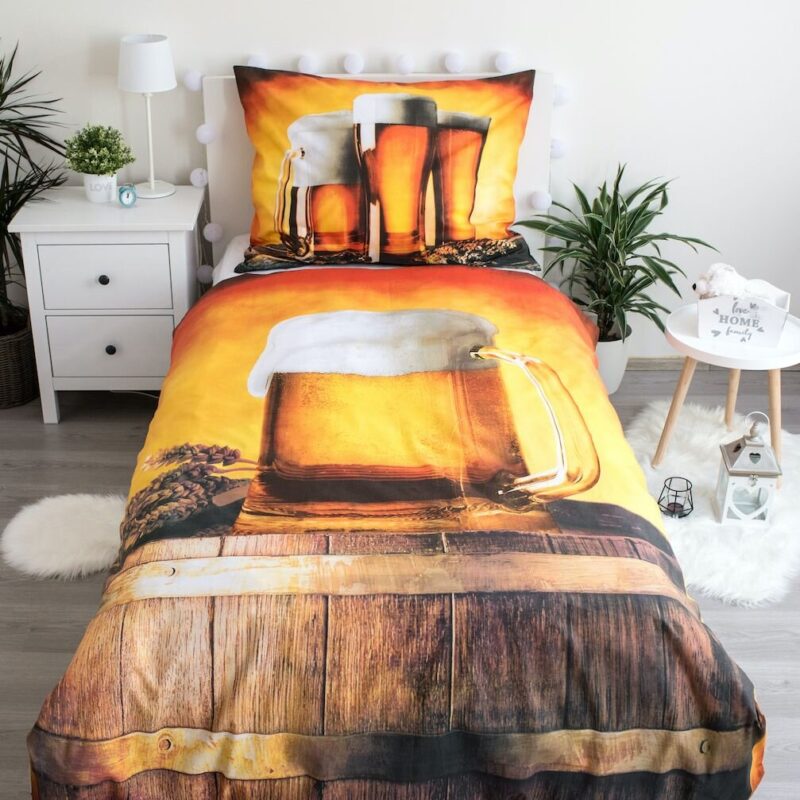 Bierpul 140 x 200 cm overtrek van DREAMEE, 140 x 200 cm, kussensloop 70 x 90 cm