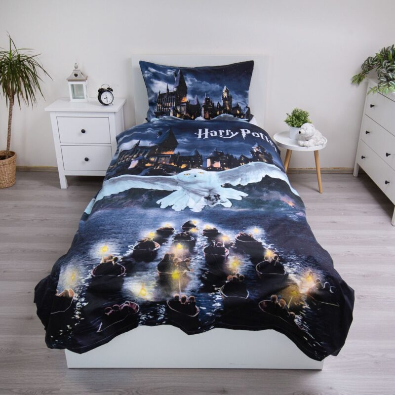 Zweinstein overtrek van Harry Potter, 140 x 200 cm, kussensloop 70 x 90 cm
