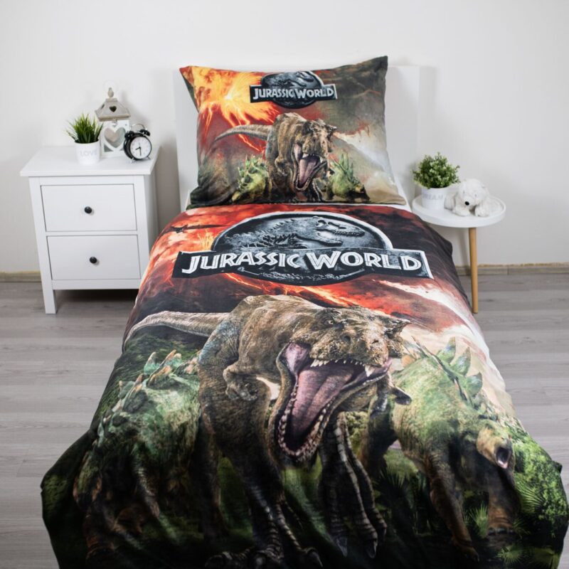 Vulkaan 140 x 200 cm overtrek van Jurassic World, 140 x 200 cm, kussensloop 70 x 90 cm