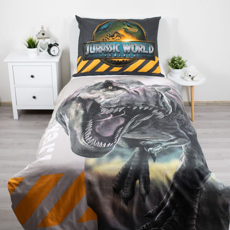 Overtrek van Jurassic World, 140 x 200 cm, kussensloop 70 x 90 cm
