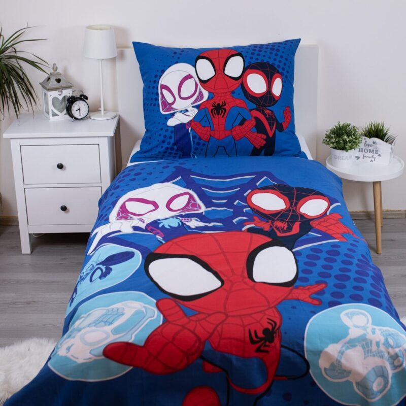 Spidey 140 x 200 cm overtrek van Spiderman, 140 x 200 cm, kussensloop 70 x 90 cm