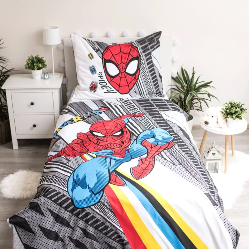 Pop overtrek van Spiderman, 140 x 200 cm, kussensloop 70 x 90 cm