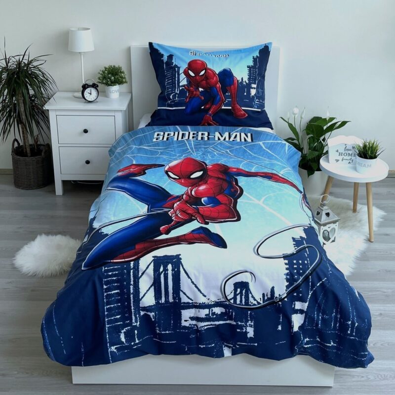 Overtrek van Spiderman, 140 x 200 cm, kussensloop 70 x 90 cm