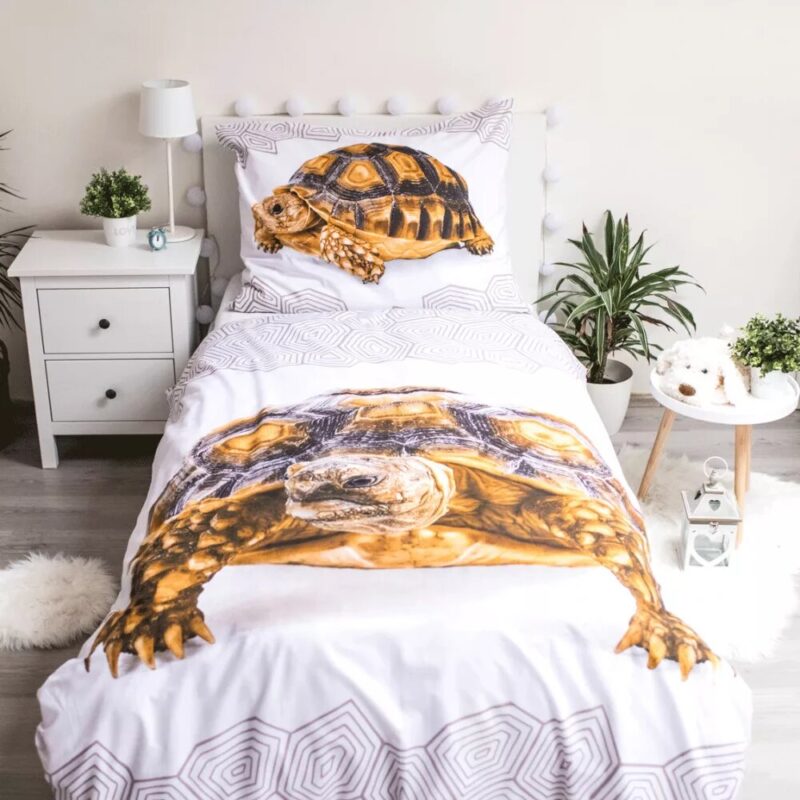 Schildpad 140 x 200 cm overtrek van Animal Pictures, 140 x 200 cm, kussensloop 70 x 90 cm