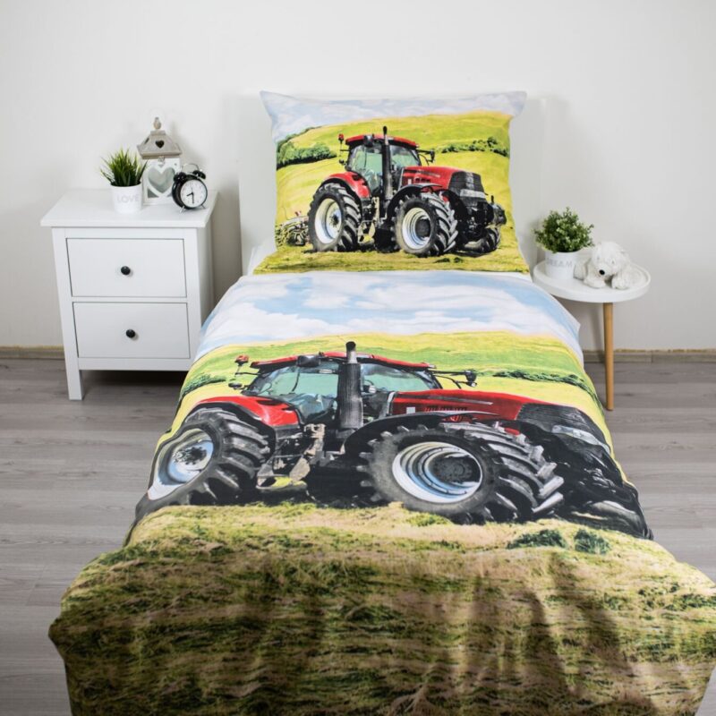 Trekker rood 140 x 200 cm 70x90 cm overtrek van Sweet Home, 140 x 200 cm, kussensloop 70 x 90 cm
