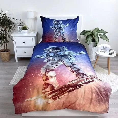 Eenpersoons overtrek van Sweet Home, 140 x 200 cm, kussensloop 70 x 90 cm