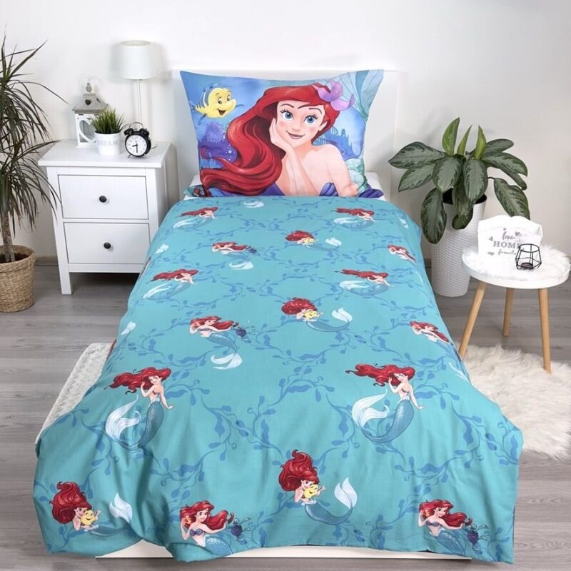 Disney De Kleine Zeemeermin dekbedovertrek 140 x 200 cm van 100% katoen, 140 x 200 cm