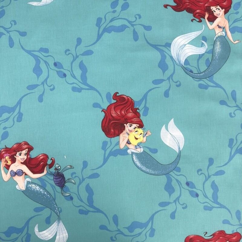 Disney De Kleine Zeemeermin dekbedovertrek 140 x 200 cm - Oranje - 140 x 200 cm - 100% katoen - kussensloop 63 x 63 cm