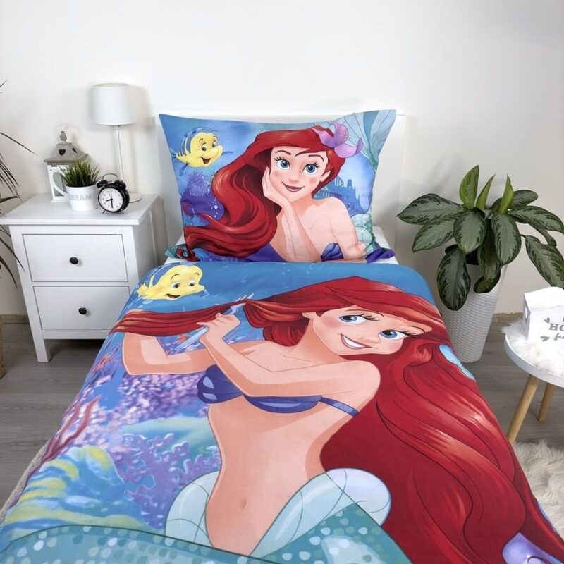 100% katoen dekbedset 140 x 200 cm van Disney De Kleine Zeemeermin in 140 x 200 cm