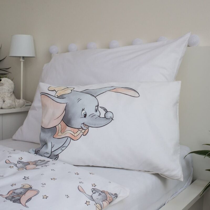 Beddengoed 100 x 135 cm van Disney Dumbo, Wit