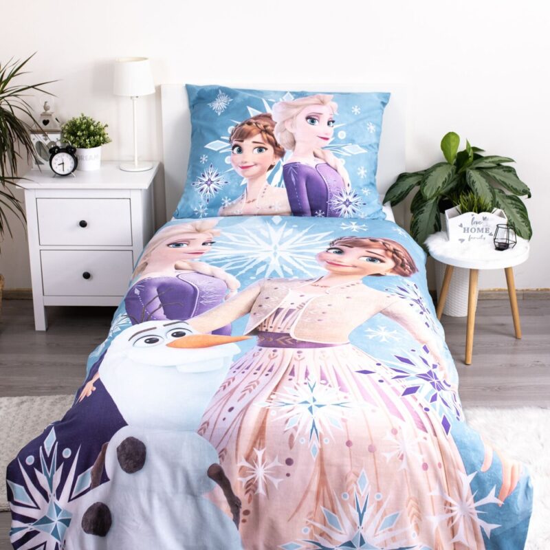 100% katoen dekbedset Anna en Elsa van Disney Frozen in 140 x 200 cm