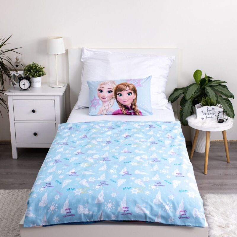 Katoen dekbedset Sisters van Disney Frozen in 100 x 135 cm