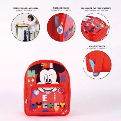100% Polyester tas 30x25x12 cm van Disney Mickey Mouse in 30 x 25 cm