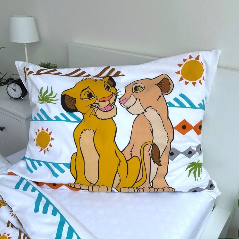 Disney The Lion King dekbedovertrek 140 x 200 cm van 100% katoen, Timon en Pumba