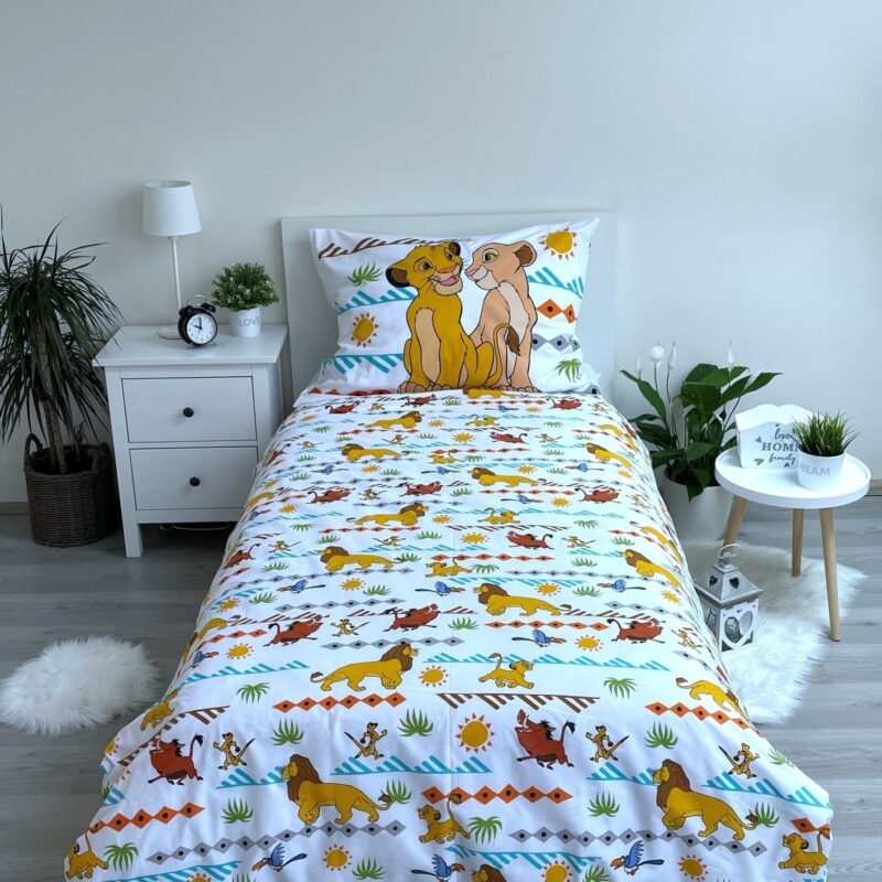 100% katoen dekbedset Timon en Pumba van Disney The Lion King in 140 x 200 cm