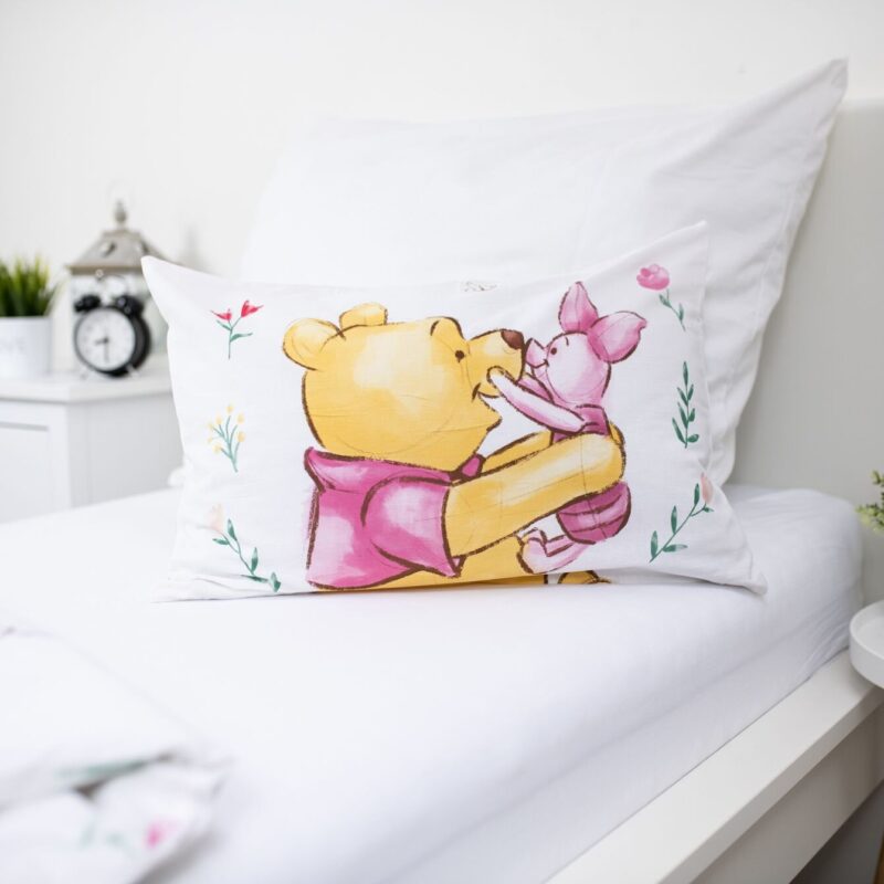 Disney Winnie The Pooh dekbedovertrek 100 x 135 cm van Katoen, 100 x135 cm - kussensloop 40 x 60 cm