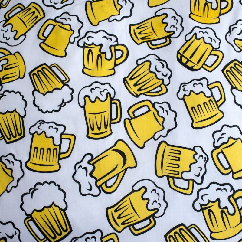 DREAMEE dekbedovertrek 140 x 200 cm van 100% katoen, Bierpul 140 x 200 cm