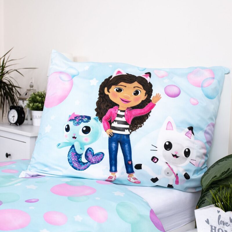 Gabby's Dollhouse dekbedovertrek 140 x 200 cm van 100% Polyester, bubbels