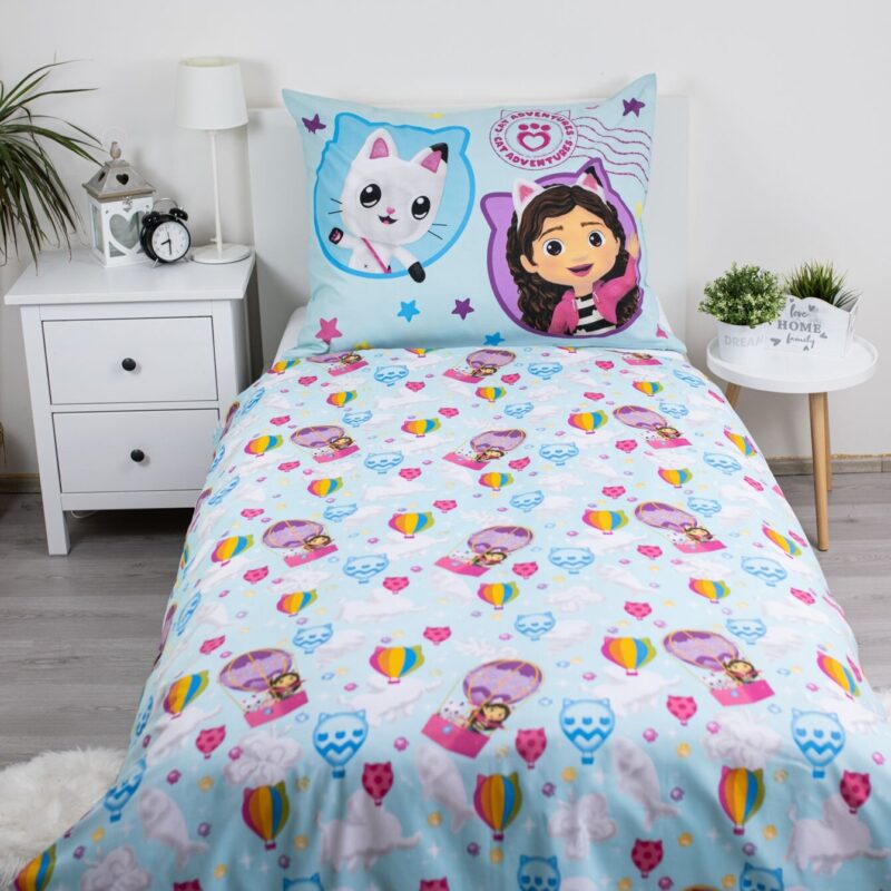 Katoen dekbedset luchtballon van Gabby's Dollhouse in 140 x 200 cm