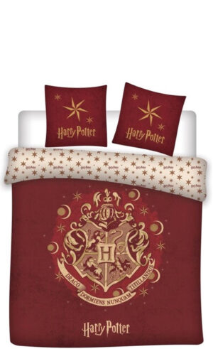 Harry Potter dekbedovertrek – Hogwarts rood Polyester - Wit - 240 x 200 cm - 100% Polyester