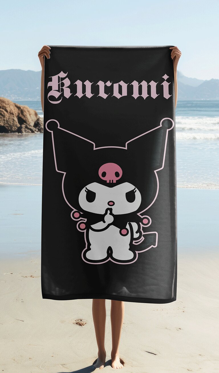 100% katoen strandhanddoek 70 x 140 cm van Hello Kitty in 70 x 140 cm