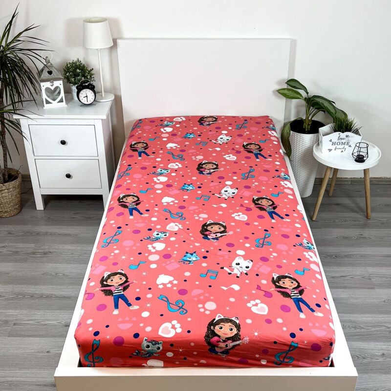 90 x 200 cm laken van Gabby's Dollhouse, 90 x 200 cm