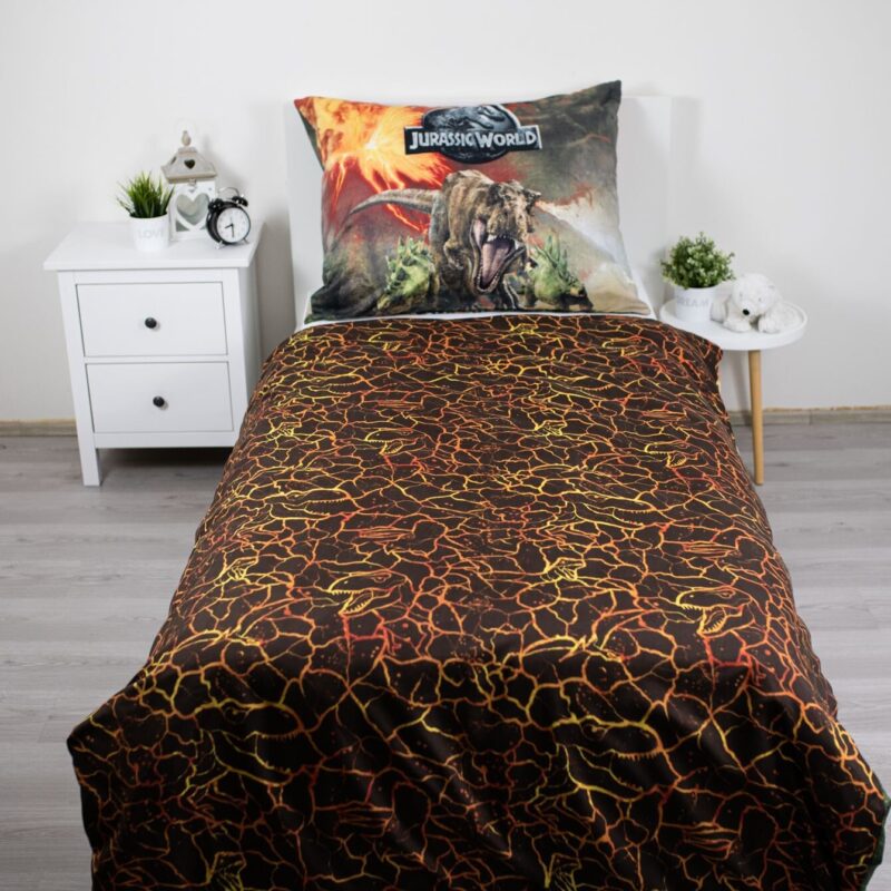 100% katoen dekbedset Vulkaan 140 x 200 cm van Jurassic World in 140 x 200 cm