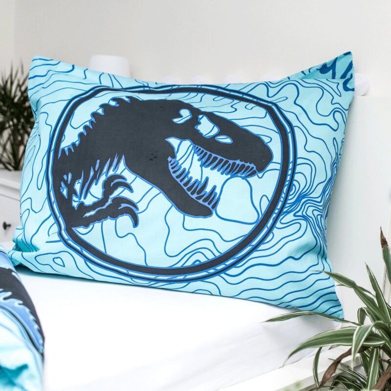 Jurassic World dekbedovertrek 140 x 200 cm van 100% katoen, Tracker Glow in the Dark